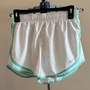 Nike Women's Athletic Shorts in White and Mint